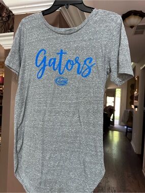 Pressbox Heather Gray Graphic Tee with White Print GATORS University of Florida